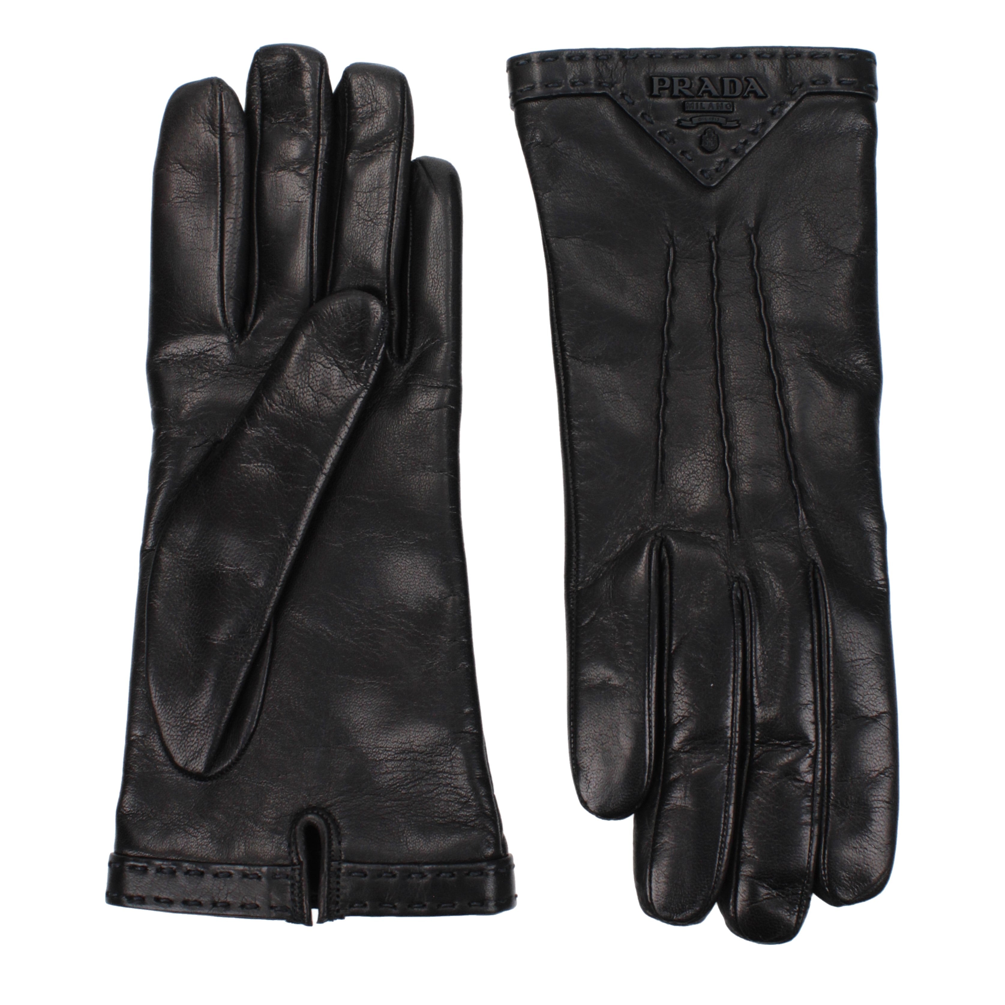 Prada Gloves Women Leather Black | B-Exit – B-Exit top shop online