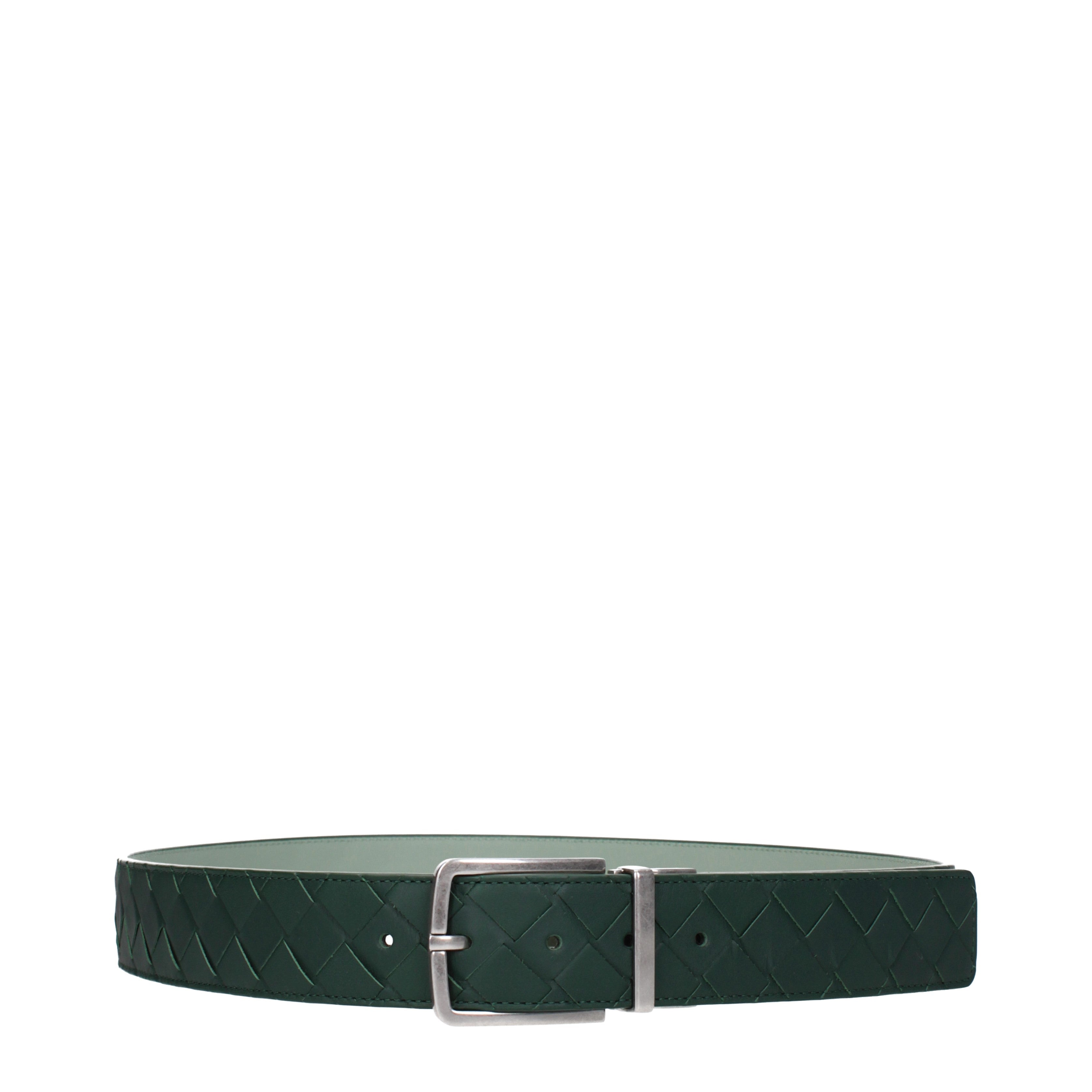 NWT Unisex shops One Size Bottega Veneta Chevron Leather-Trim Nylon Belt Green & Black