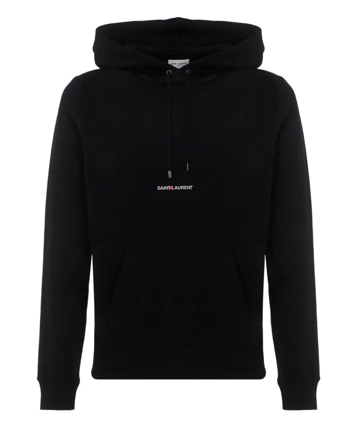 Saint Laurent Sudaderas Hombre Algodón Orgánico Negro