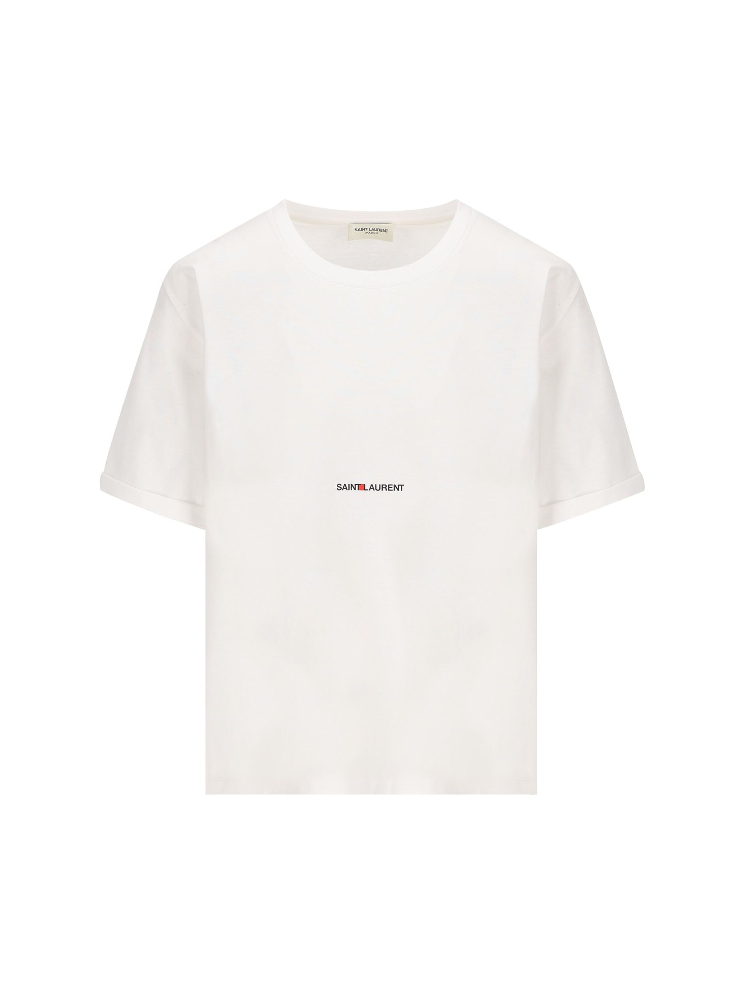 Saint Laurent T-Shirt Donna Cotone Organico Bianco