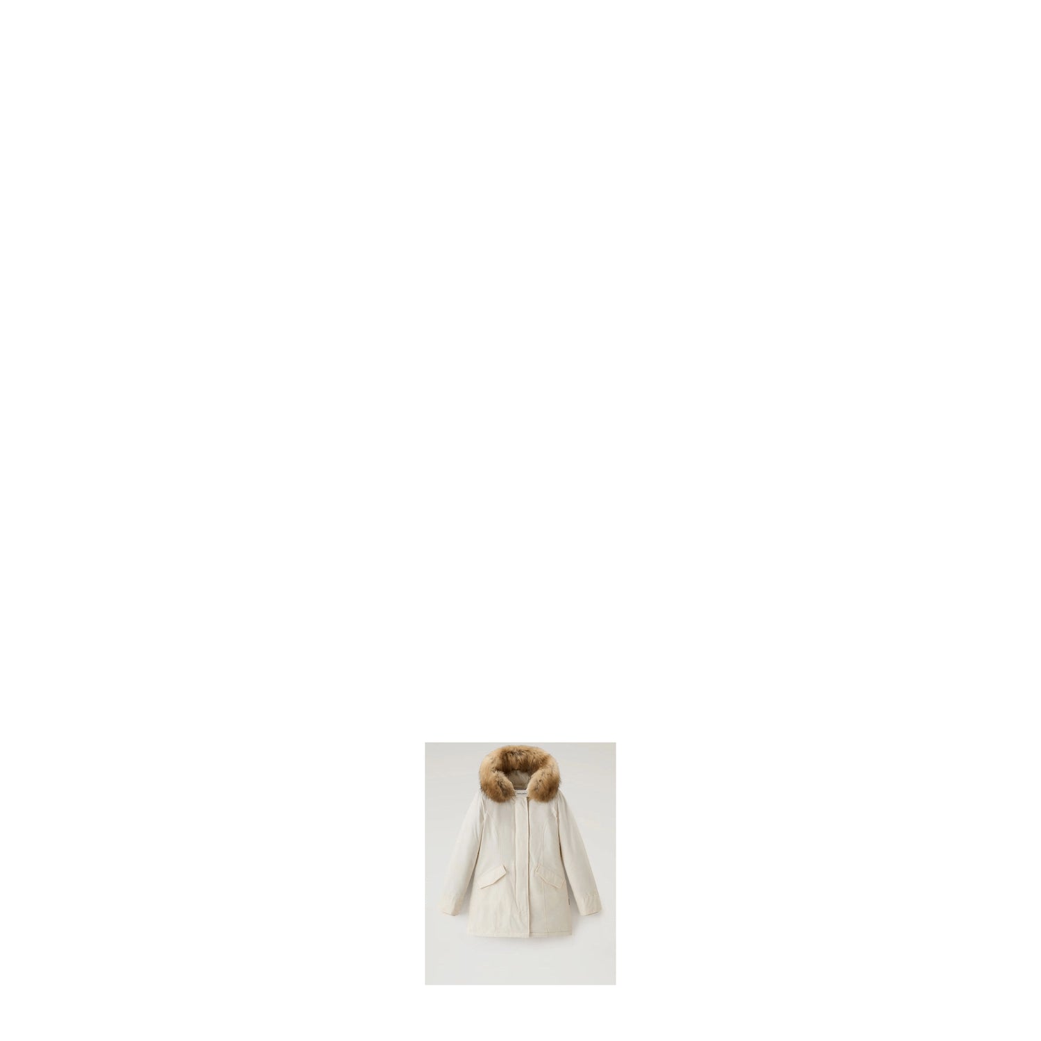 Woolrich Idee Regalo Jacket artic parka Donna Cotone Beige Crema di Latte