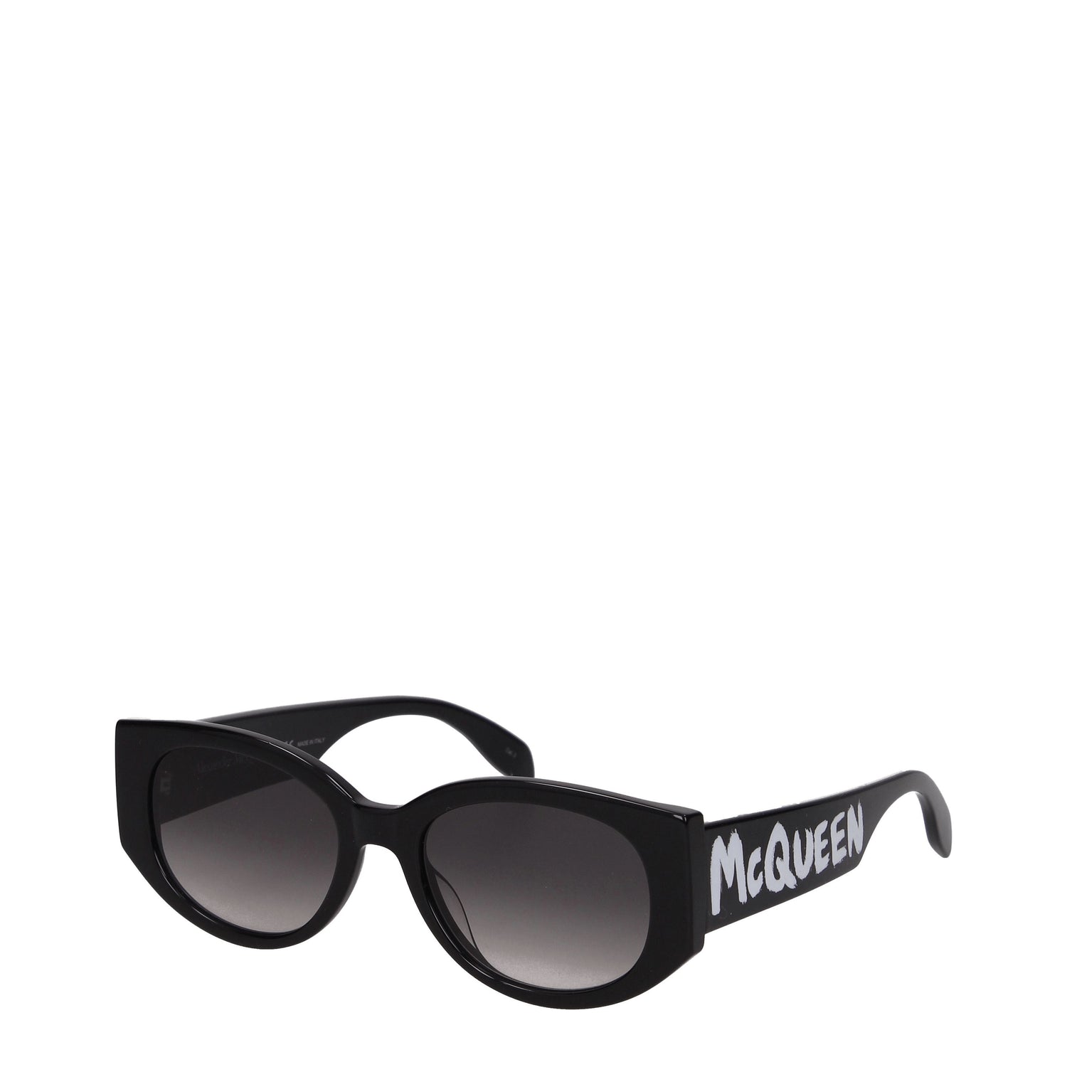 Alexander McQueen Occhiali da Sole Donna Acetato Nero Grigio