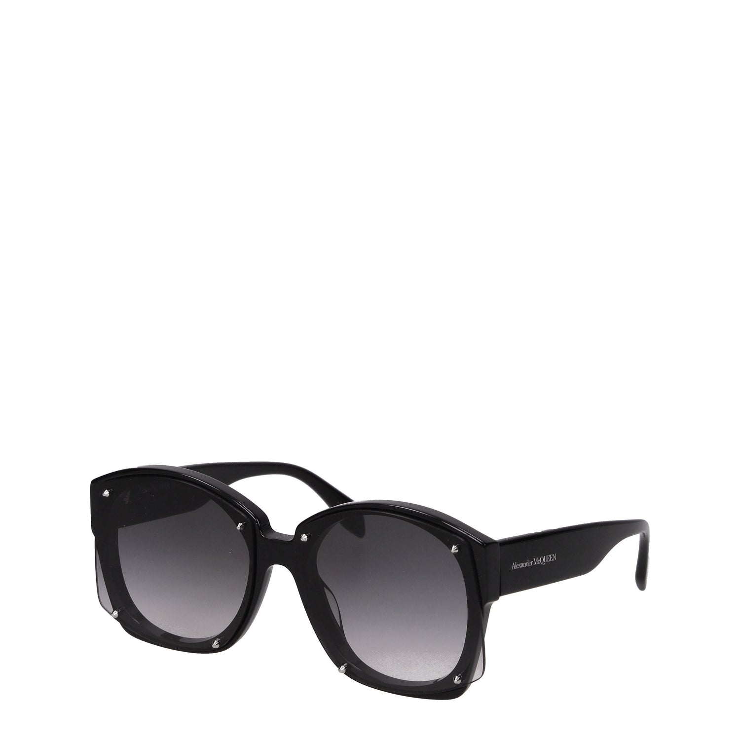 Alexander McQueen Occhiali da Sole Donna Acetato Nero Grigio