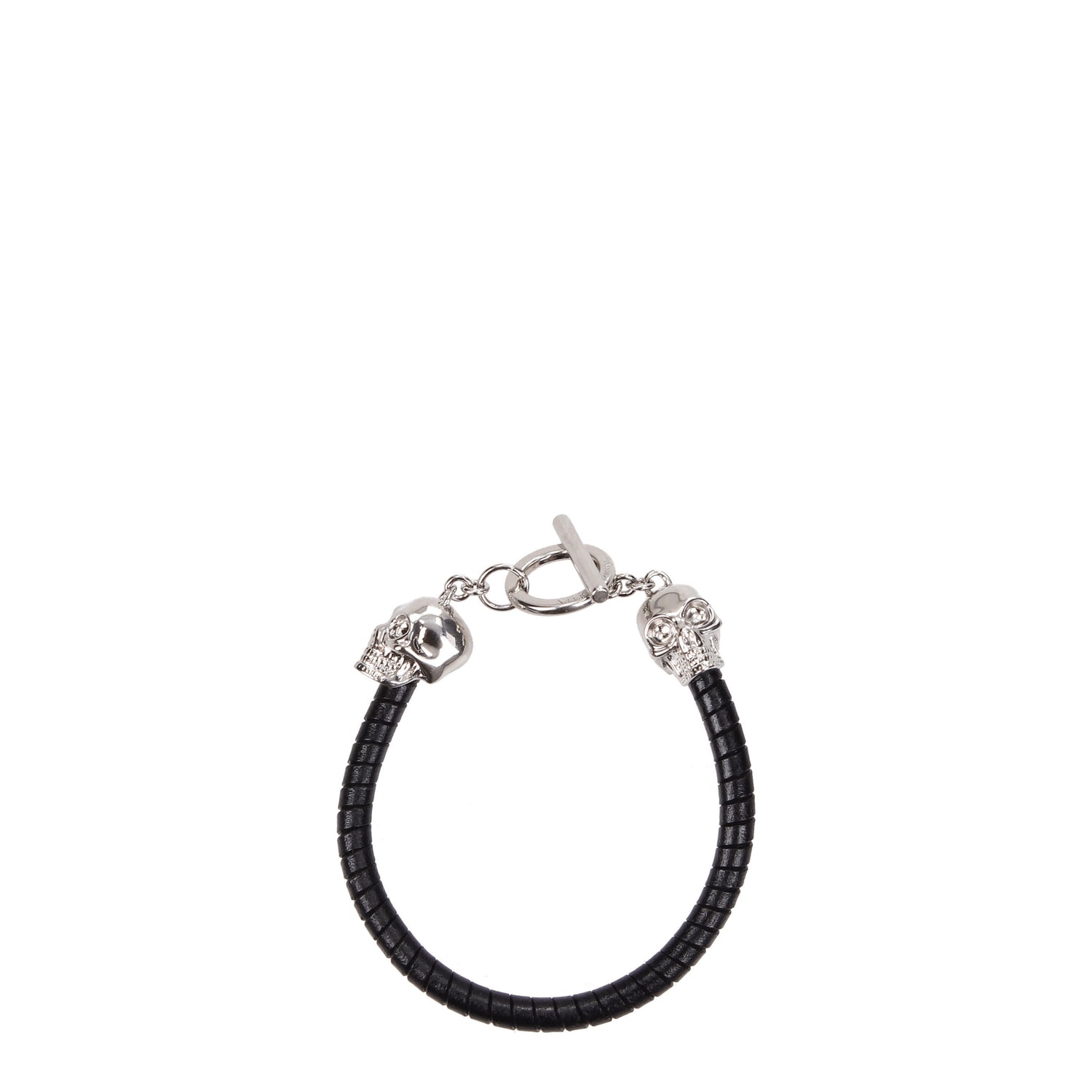 Alexander McQueen Bracciali Uomo Pelle Nero