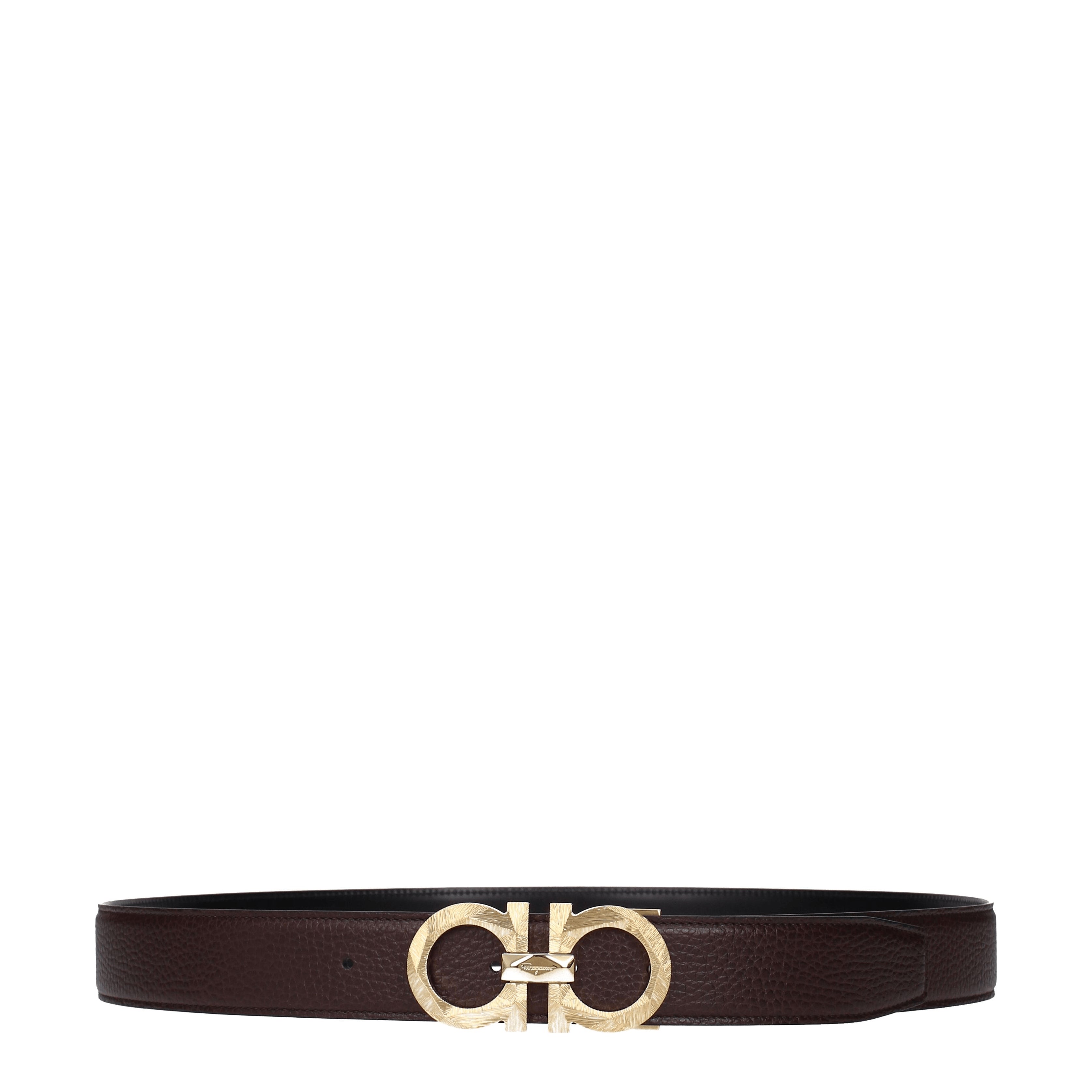 Ferragamo brown leather belt best sale