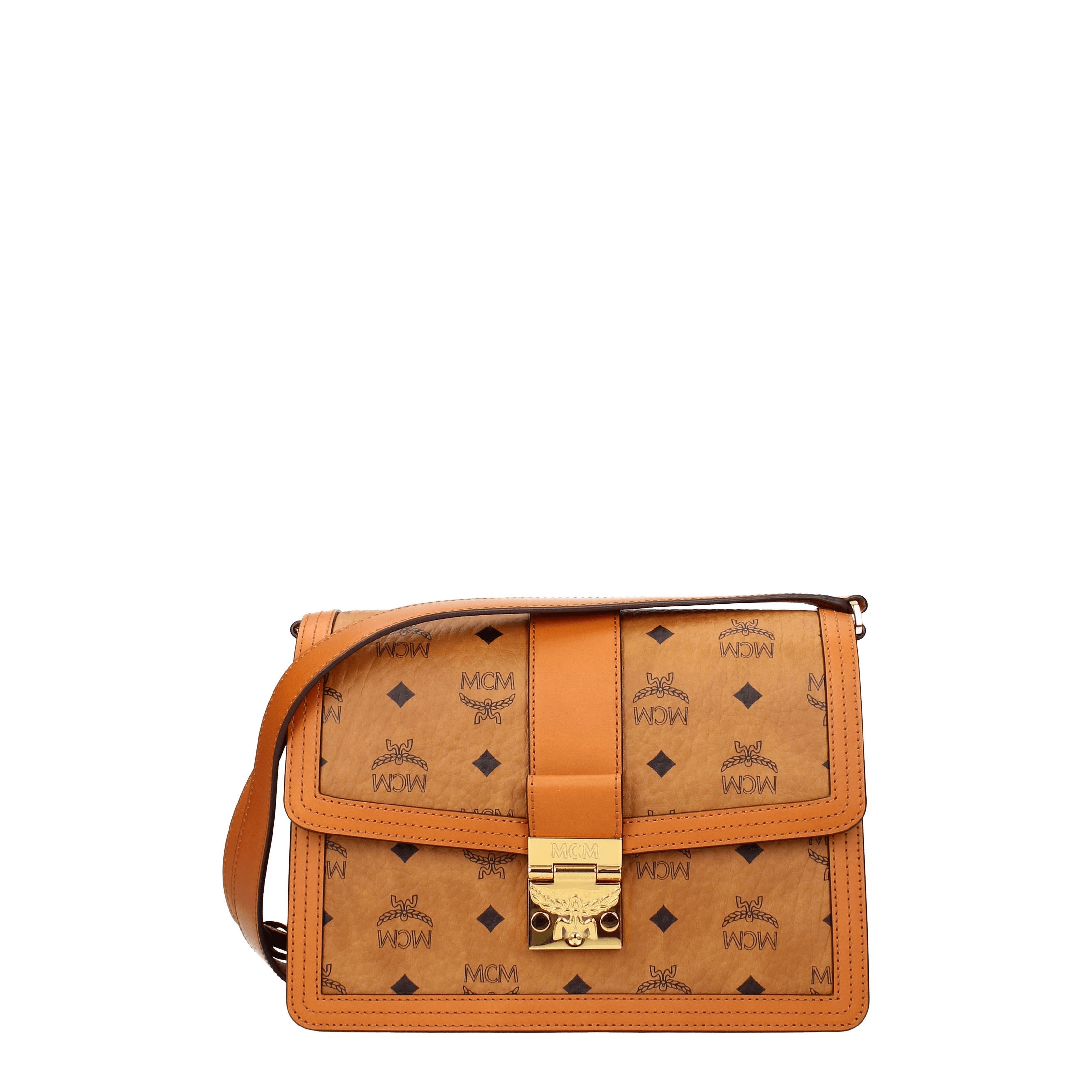 ✅MCM SCHULTERTASCHE CROSSBODY LEDERTASCHE LEDER outlets COGNAC 2246