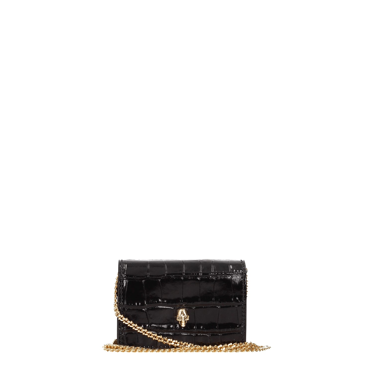 Alexander McQueen Portadocumenti Donna Pelle Nero