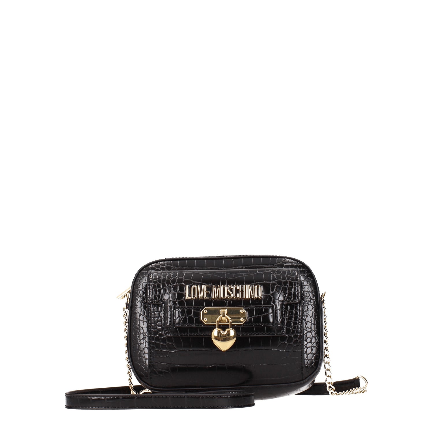 Love Moschino Borse a Tracolla Donna Poliuretano Nero