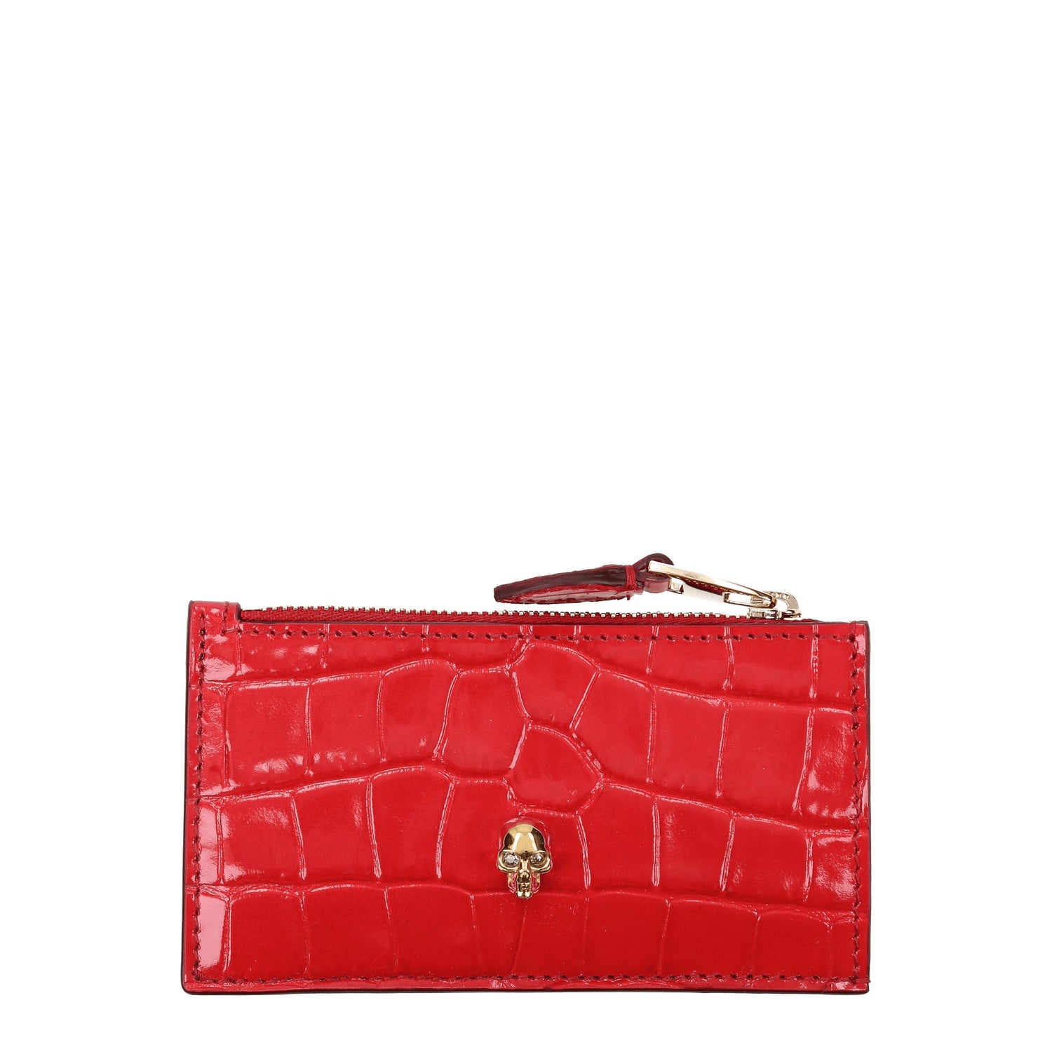 Alexander McQueen Portadocumenti Donna Pelle Rosso