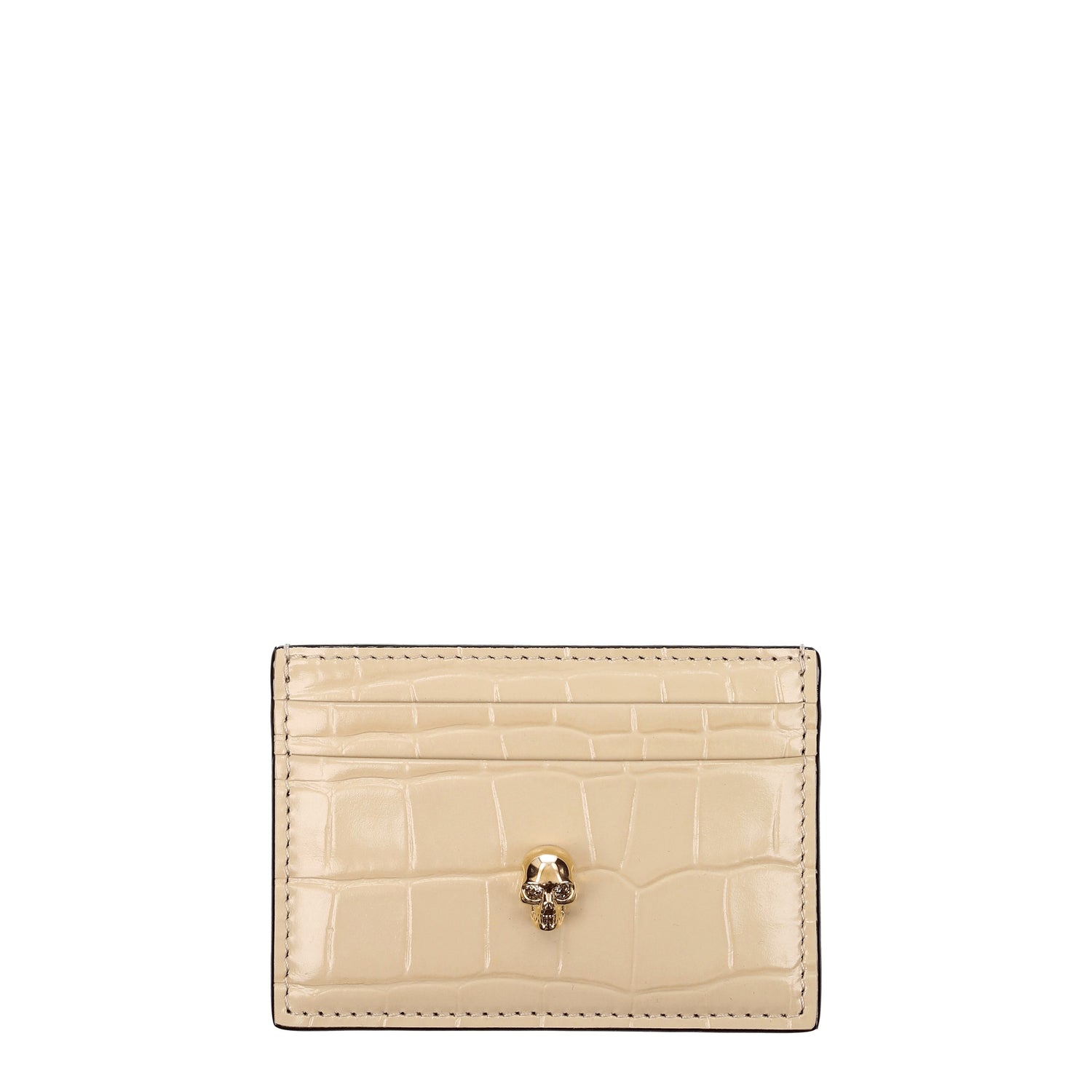 Alexander McQueen Portadocumenti Donna Pelle Beige