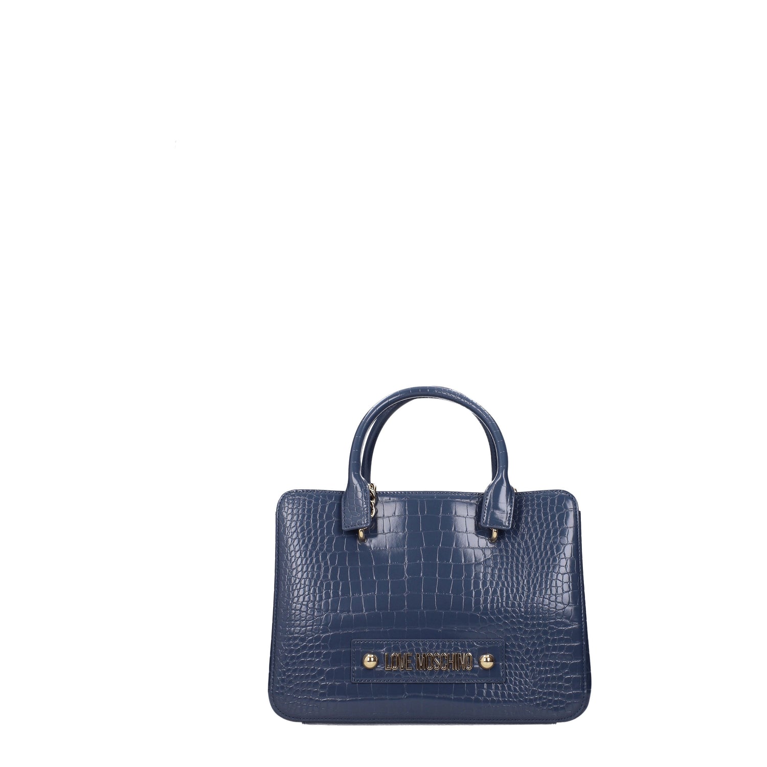 Love Moschino Borse a Mano Donna Poliuretano Blu Blu Grafite