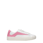 By Far Sneakers Donna Pelle Bianco Rosa Pastello
