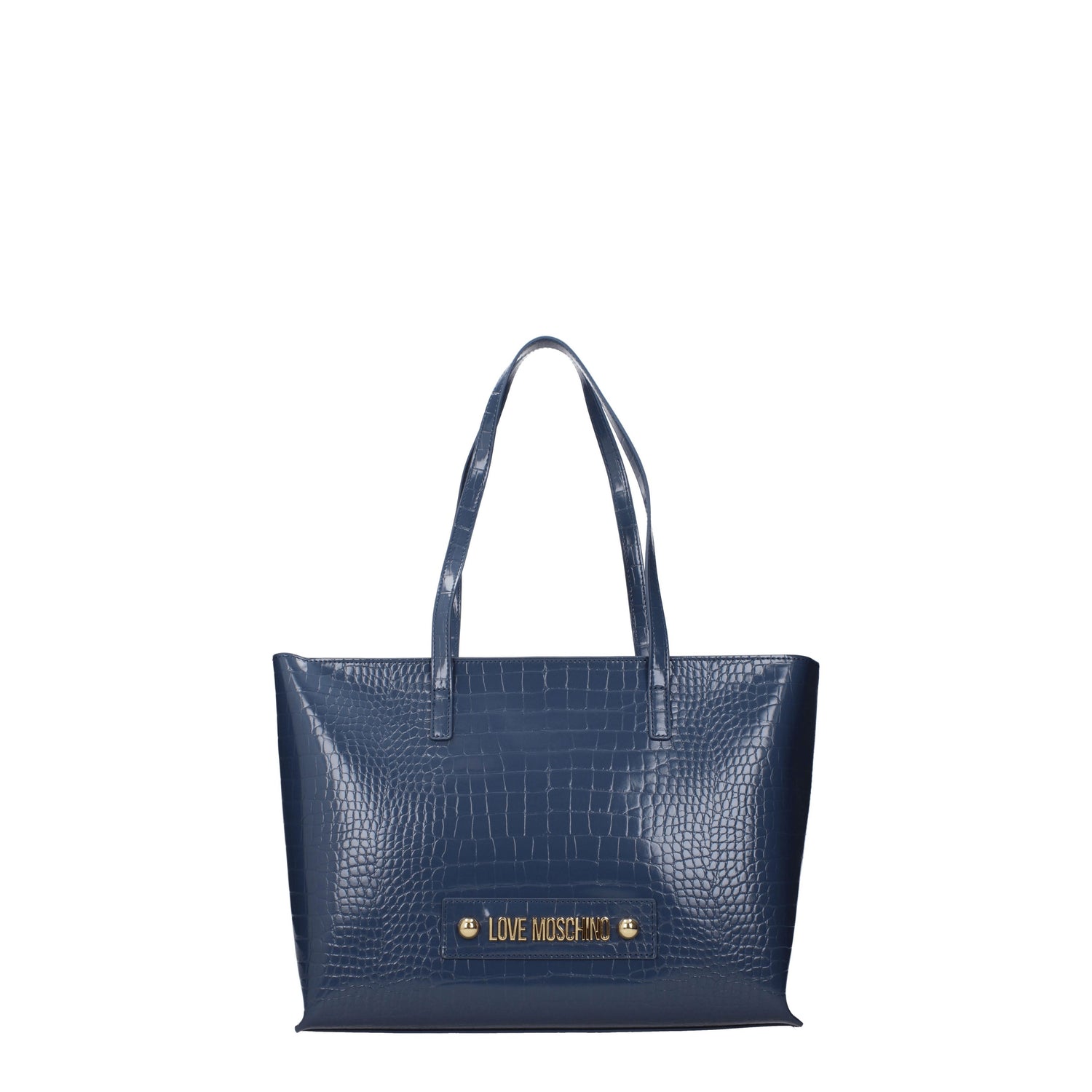 Love Moschino Borse a Spalla Donna Poliuretano Blu Blu Grafite