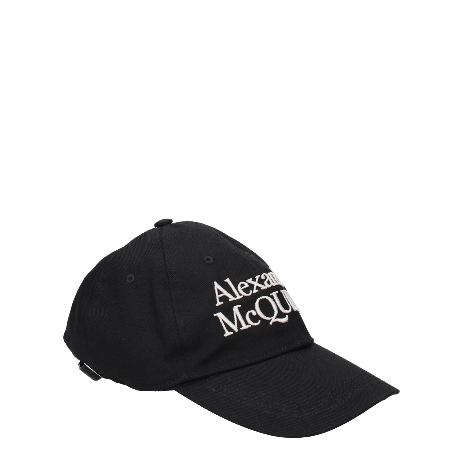 Alexander McQueen Cappelli Uomo Cotone Nero Bianco