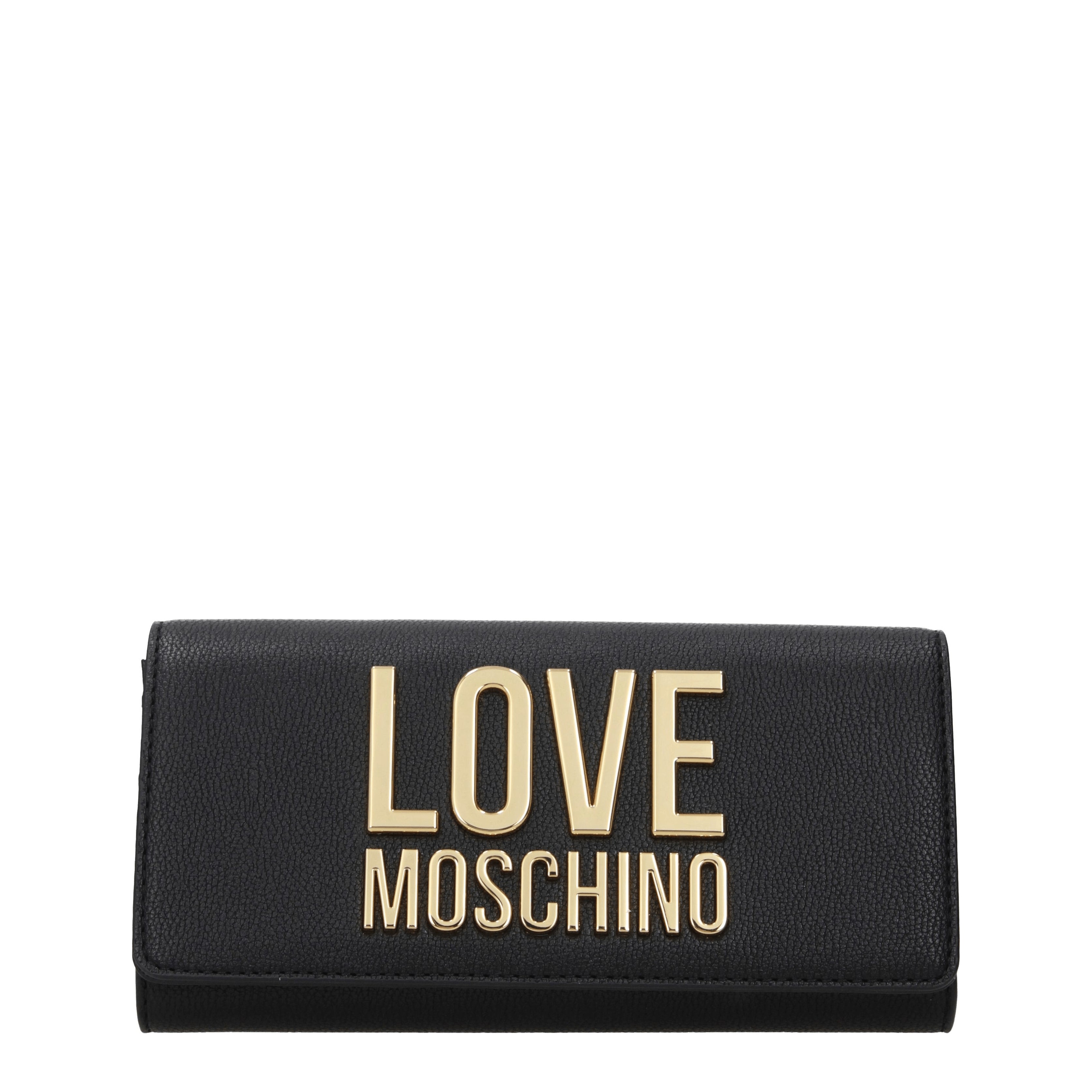 Love moschino black wallet sale