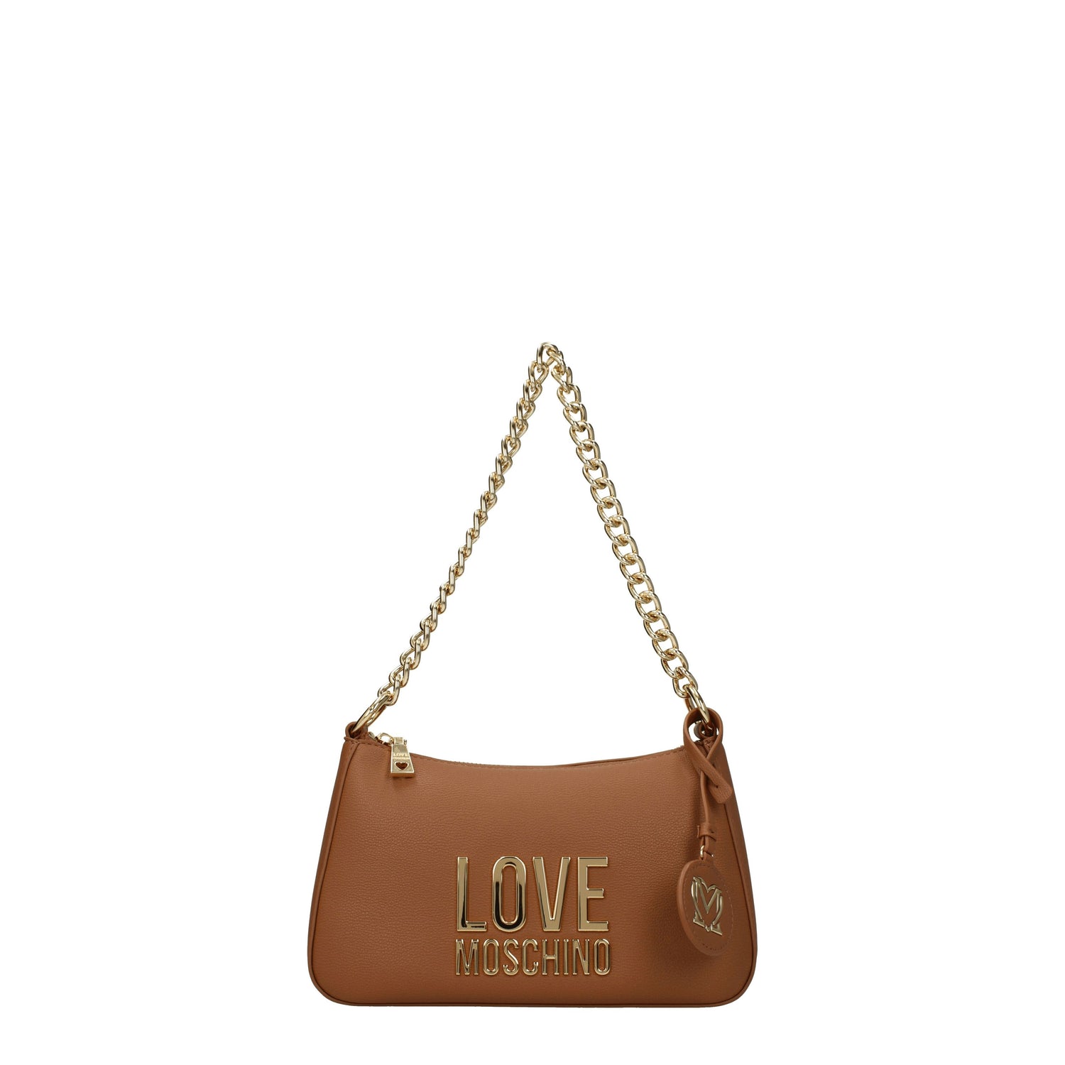 Love Moschino Borse a Spalla Donna Poliuretano Marrone Camel