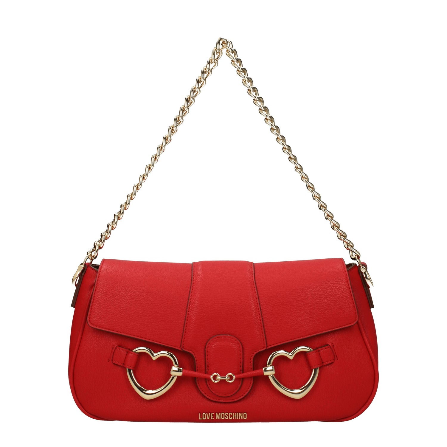 Love Moschino Borse a Spalla Donna Poliuretano Rosso Pomodoro