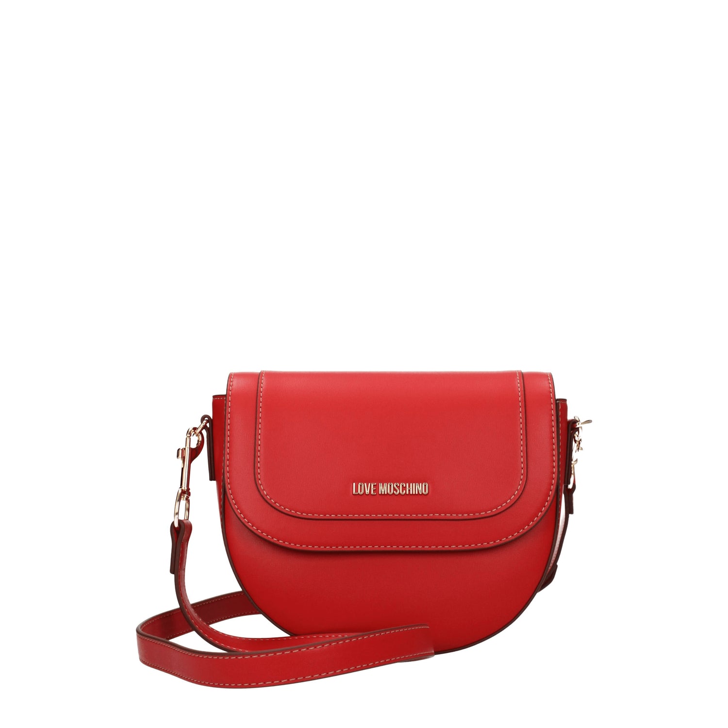 Love Moschino Borse a Tracolla eco friendly Donna Poliuretano Rosso Pomodoro