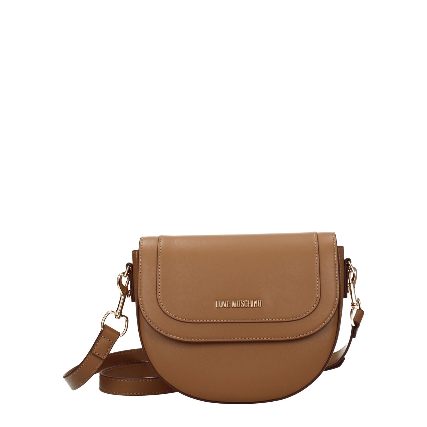 Love Moschino Borse a Tracolla eco friendly Donna Poliuretano Marrone Camel