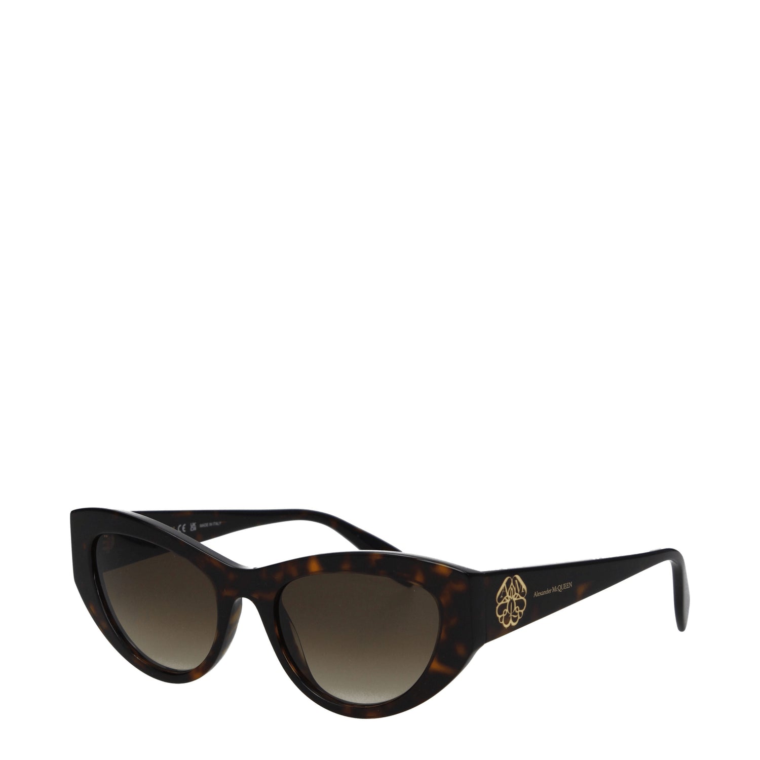 Alexander McQueen Occhiali da Sole cat eye Donna Acetato Marrone