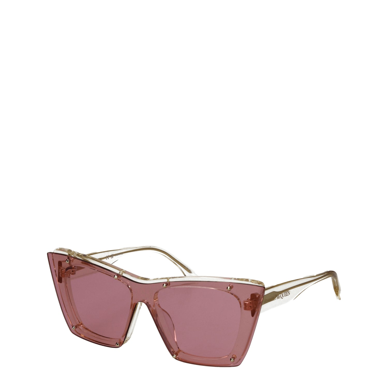 Alexander McQueen Occhiali da Sole Donna Acetato Oro Rosa