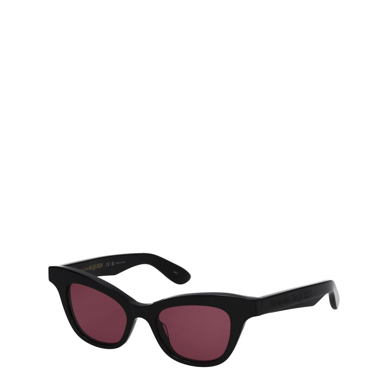 Alexander McQueen Occhiali da Sole Donna Acetato Nero Rosa