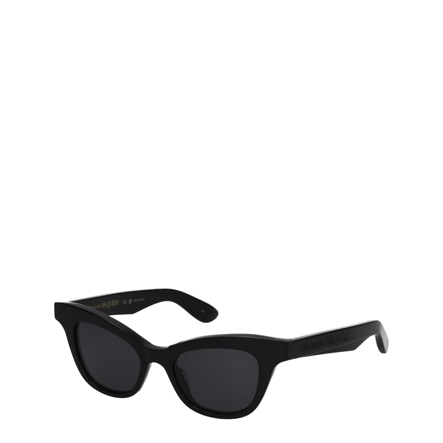 Alexander McQueen Occhiali da Sole Donna Acetato Nero Nero