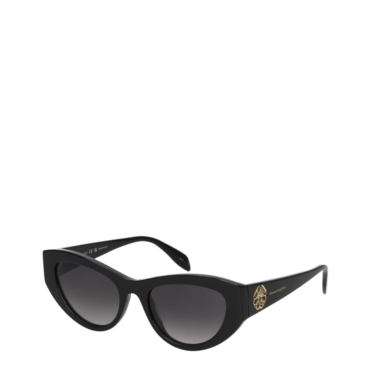 Alexander McQueen Occhiali da Sole cat eye Donna Acetato Nero Grigio