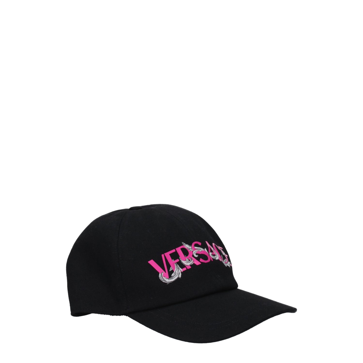 Versace Cappelli Donna Cotone Nero Fuxia