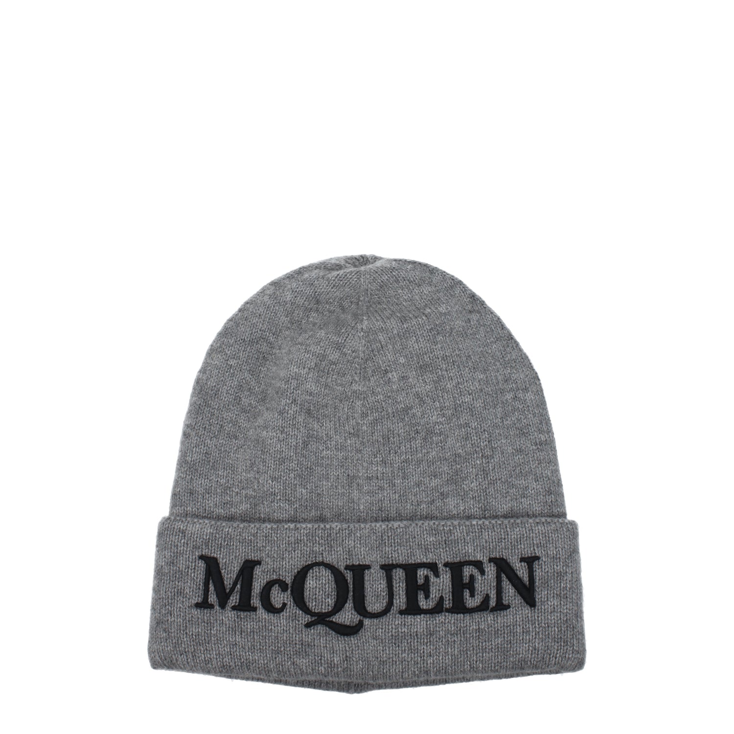 Alexander McQueen Cappelli Uomo Cashmire Grigio Nero