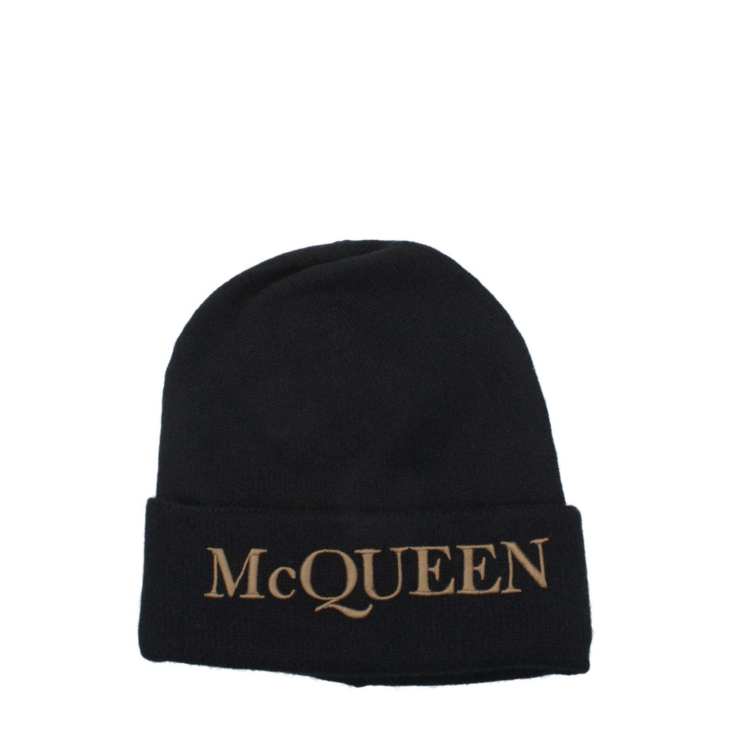 Alexander McQueen Cappelli Uomo Cashmire Nero Travertino