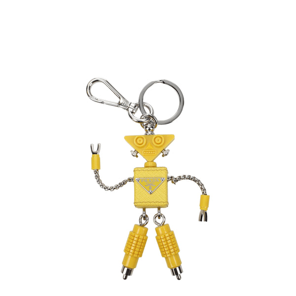 Prada Keychain Men Leather Yellow Sun B Exit B Exit top shop online