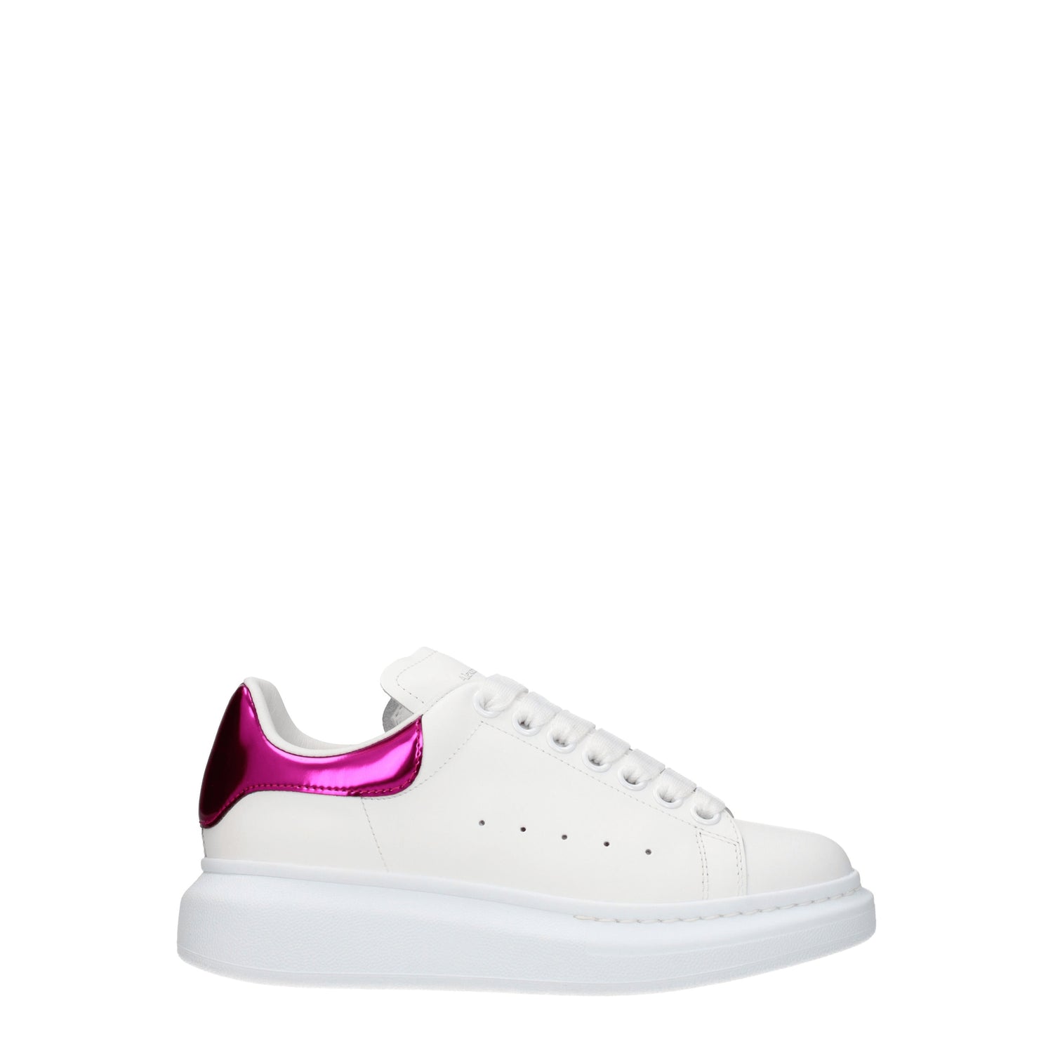 Alexander McQueen Sneakers Donna Pelle Bianco Ultra Pink