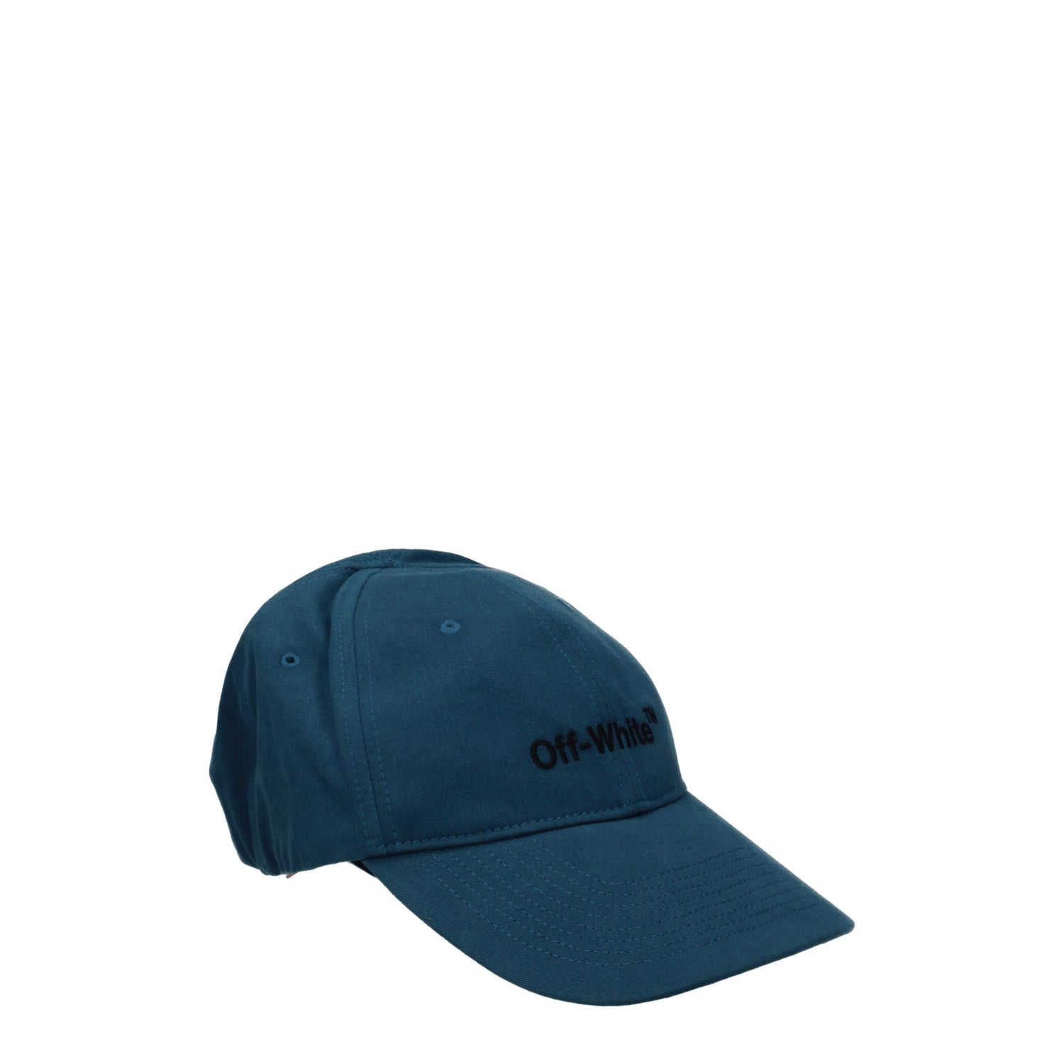 Off-White Cappelli Uomo Cotone Blu Pavone