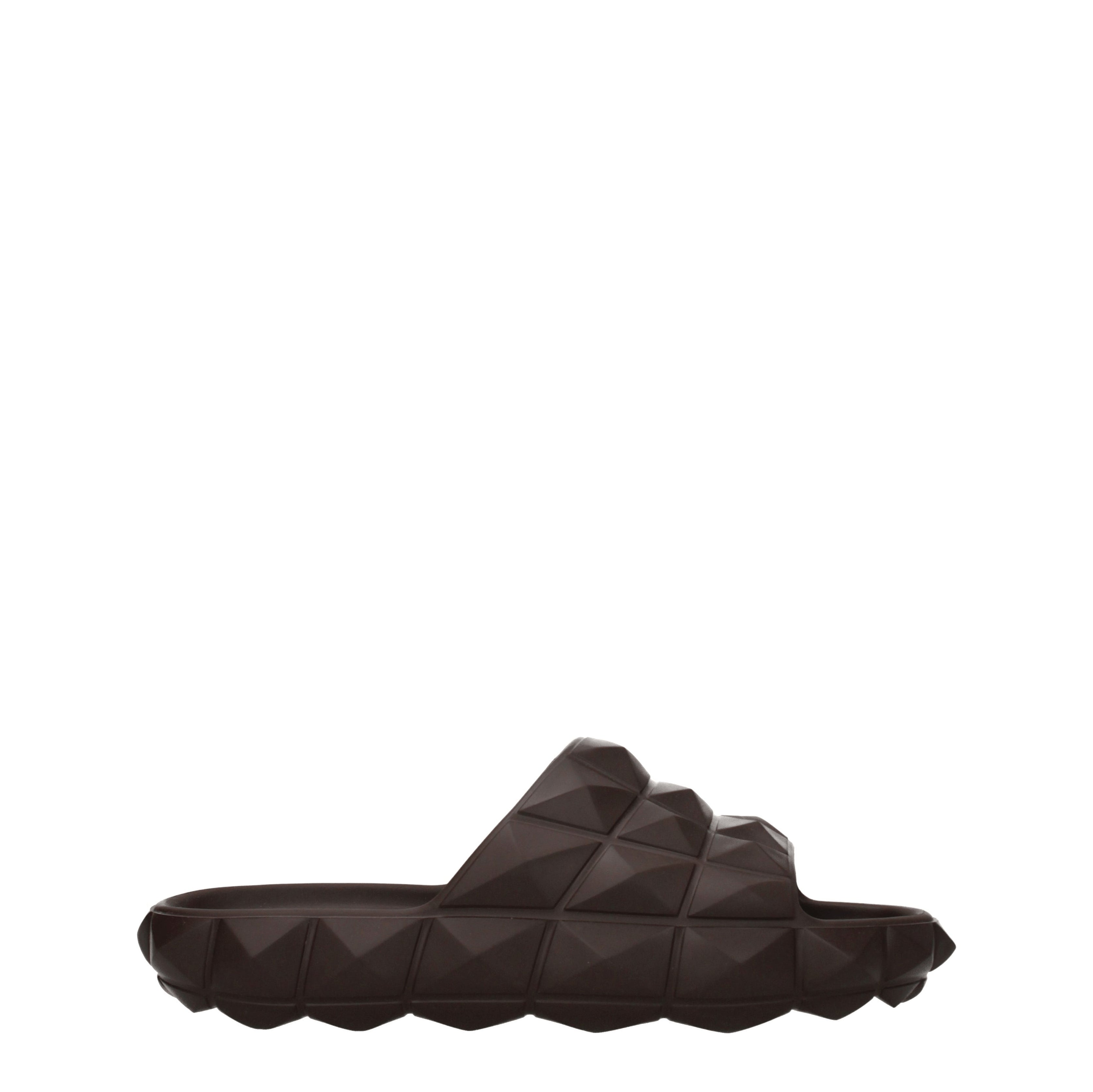 Valentino Garavani Slippers and Clogs Men Rubber Brown/Dark Chocolate |  B-Exit – B-Exit top shop online