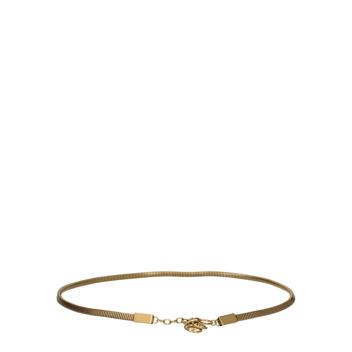 Saint Laurent Cinture Sottili Donna Ottone Oro Bronzo