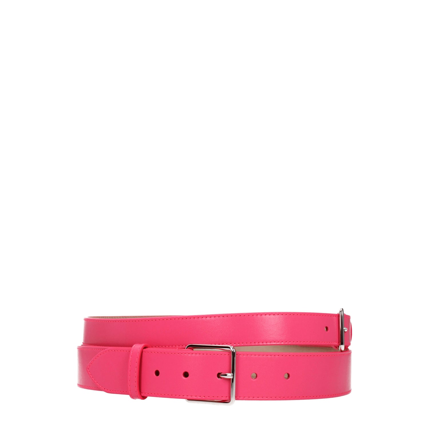 Alexander McQueen Cinture Alte Donna Pelle Rosa Rosa Fluo