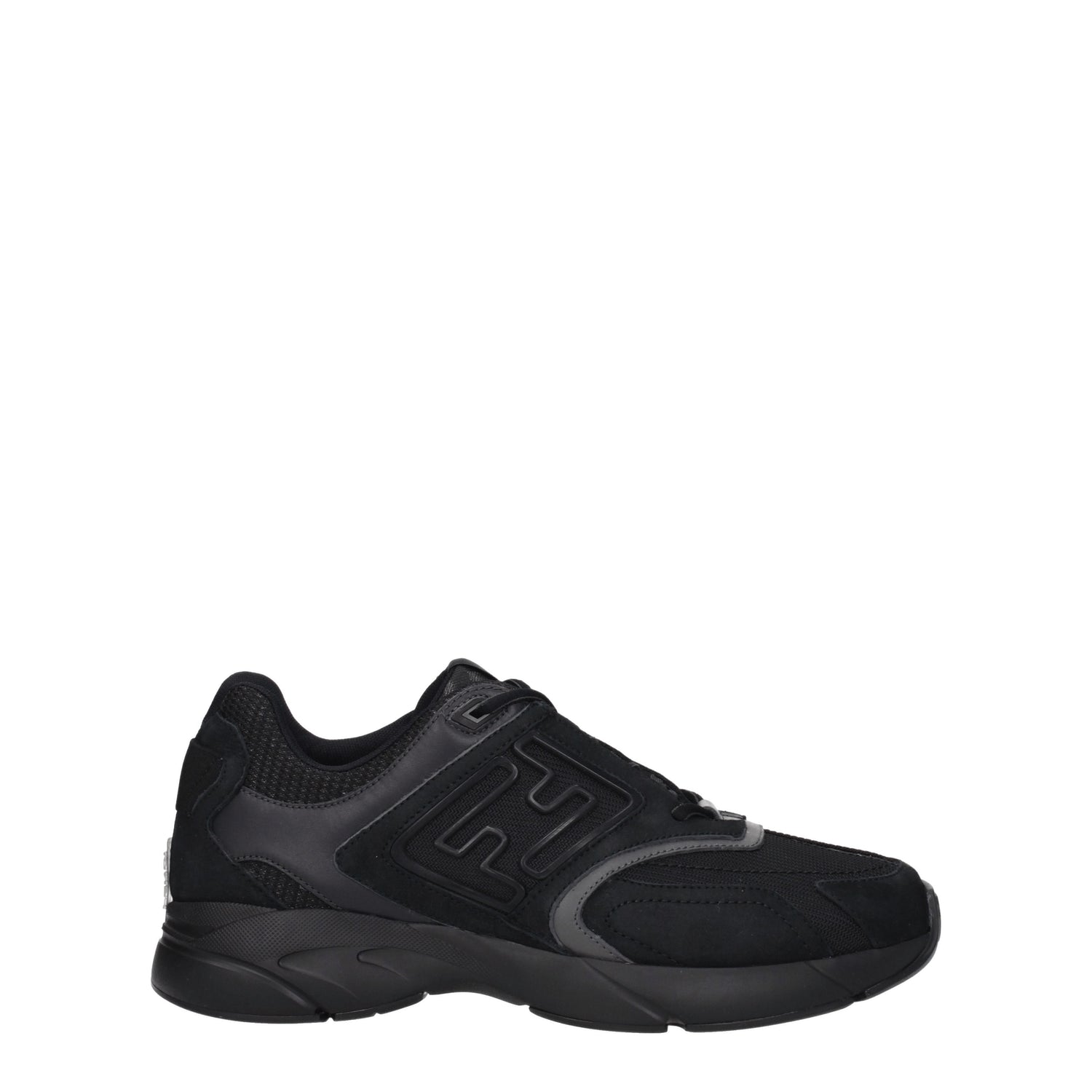 Fendi Sneakers faster Uomo Tessuto Nero Antracite