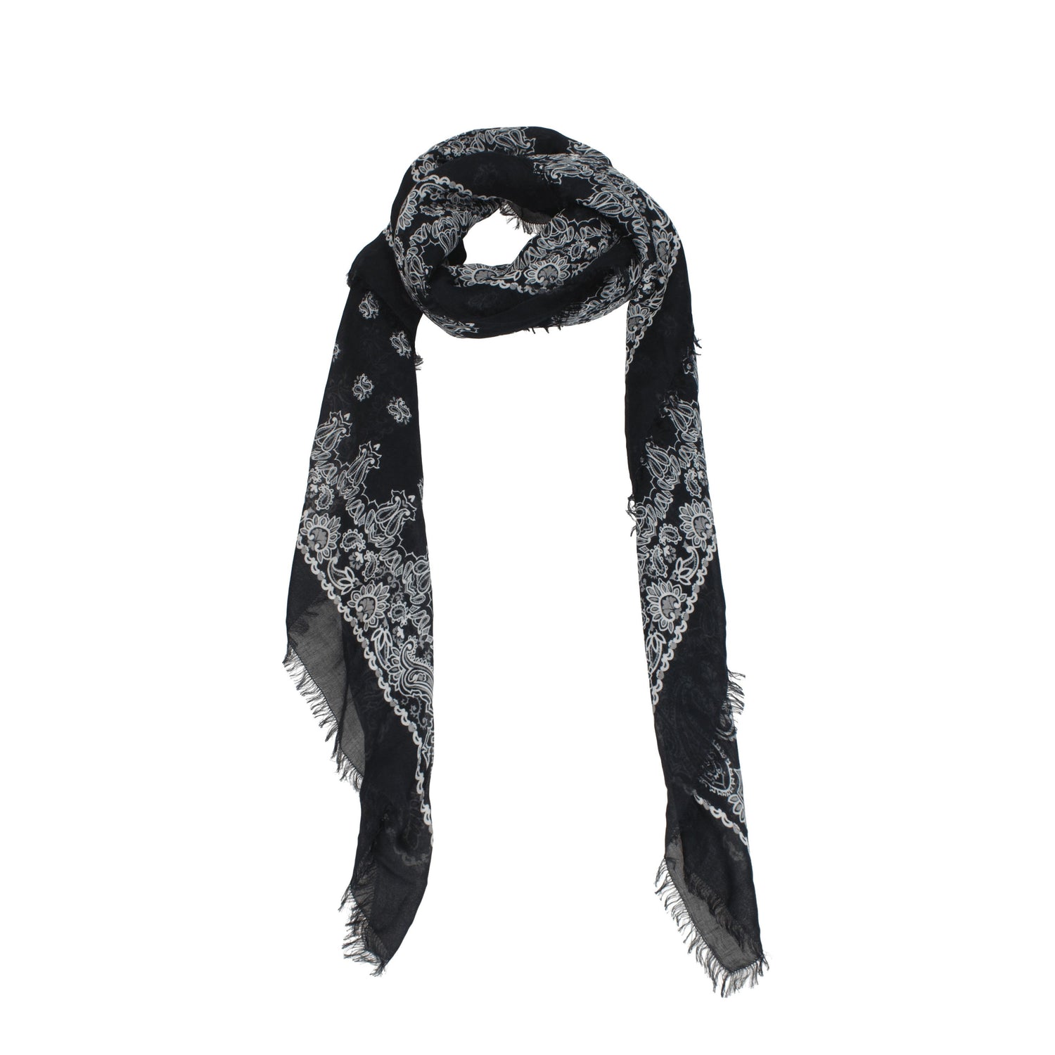 Saint Laurent Foulard Donna Modal Nero