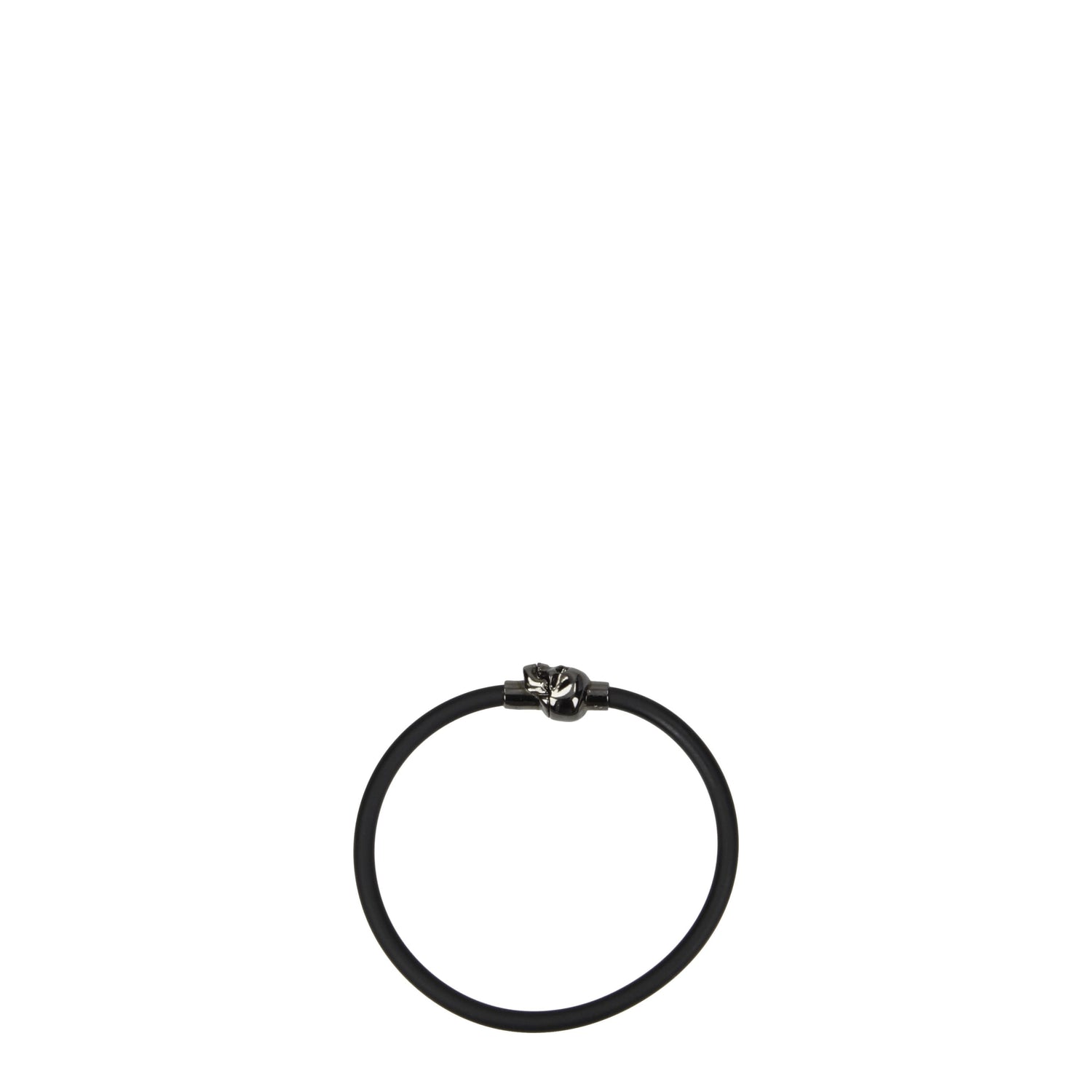 Alexander McQueen Bracciali Uomo Gomma Nero