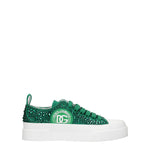 Dolce&Gabbana Sneakers Donna Tessuto Verde Smeraldo