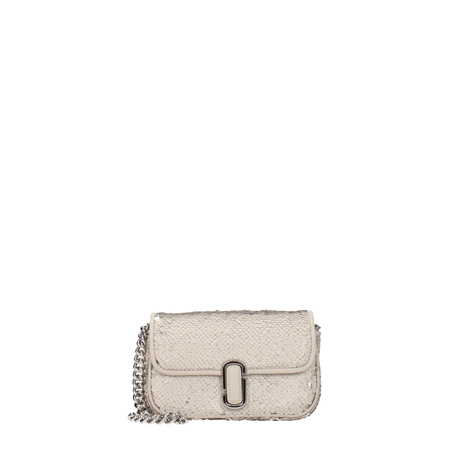 Marc Jacobs Borse a Spalla 3 ways to wear Donna Paillettes Beige Argento