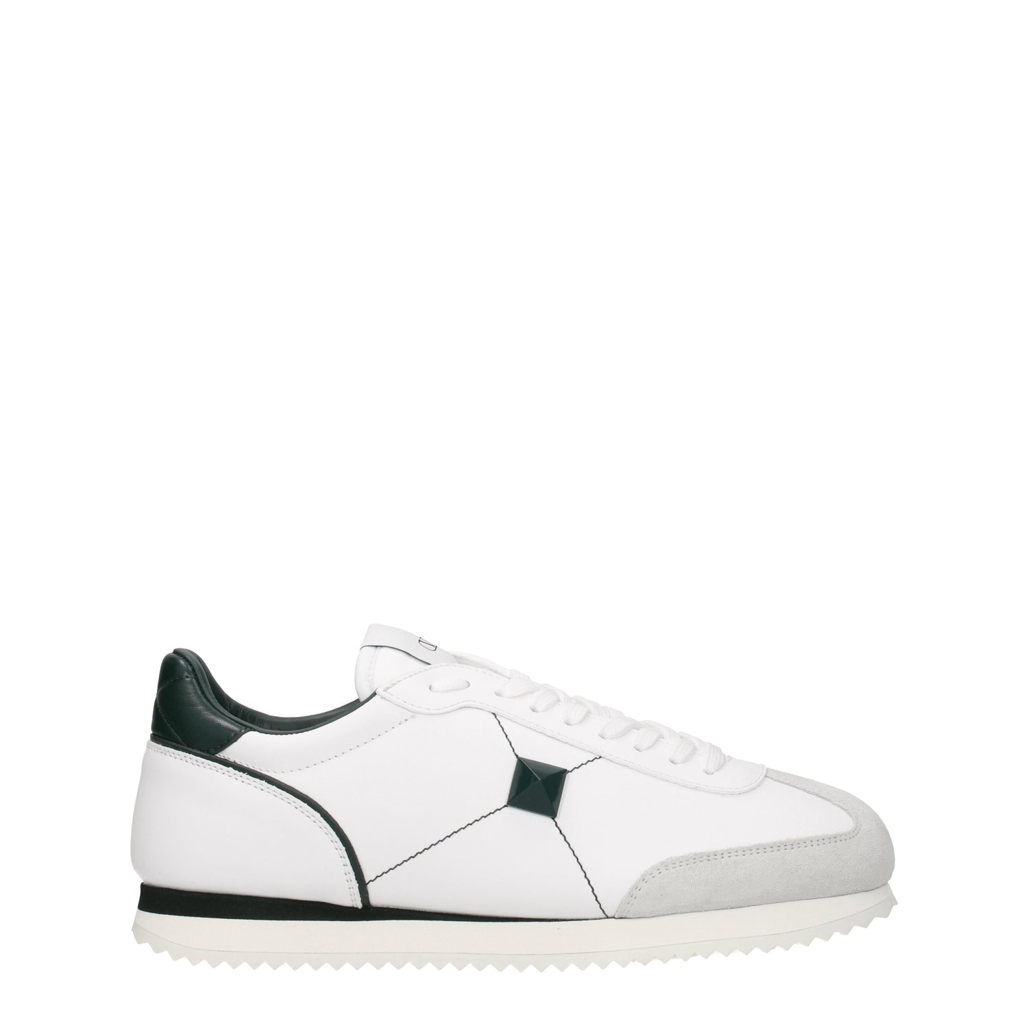 Valentino Garavani Sneakers Uomo Pelle Bianco Verde Scuro