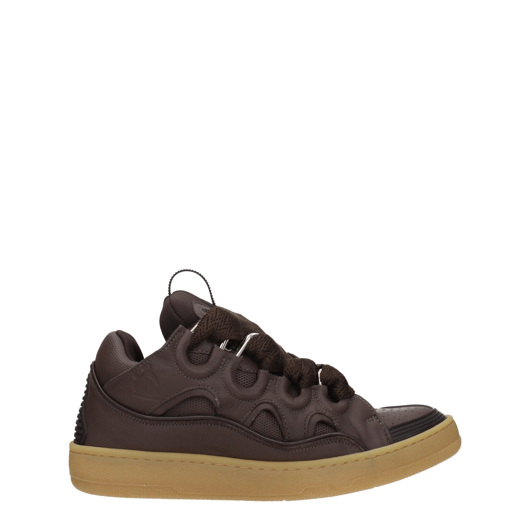 Lanvin Sneakers Uomo Pelle Marrone Ebano