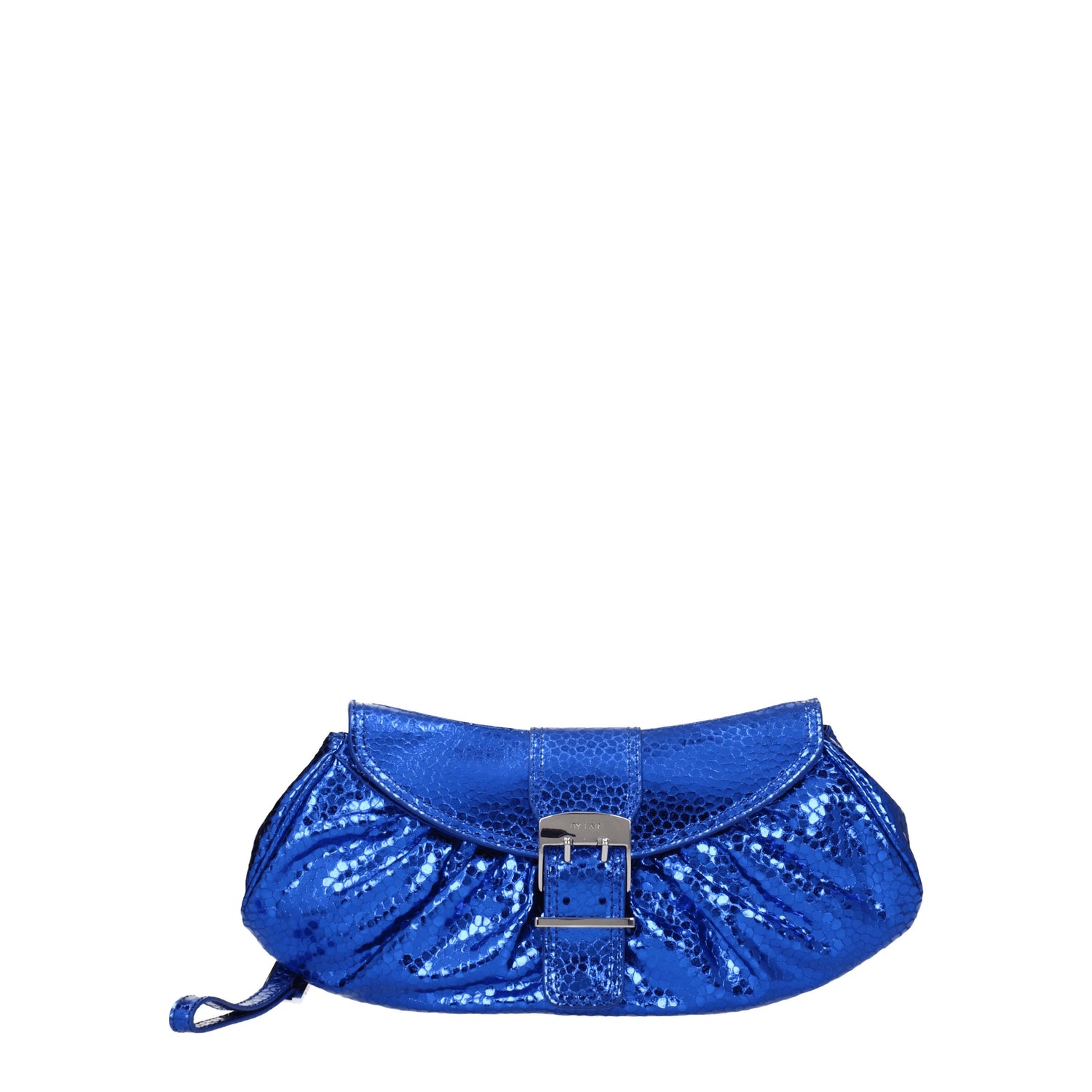 By Far Pochette glami Donna Pelle Blu Blu Elettrico