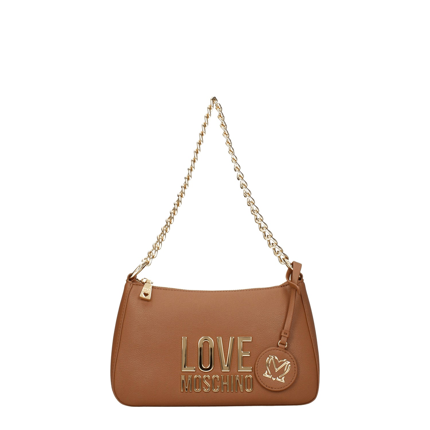 Love Moschino Borse a Spalla Donna Poliuretano Marrone Camel