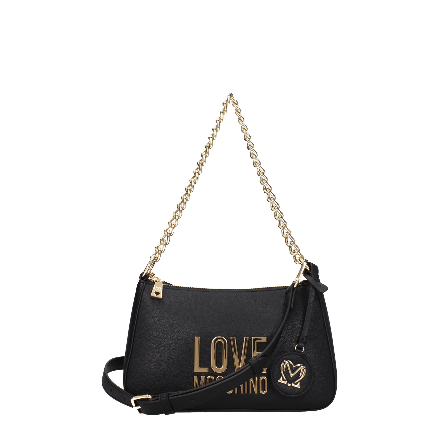 Love Moschino Borse a Spalla Donna Poliuretano Nero