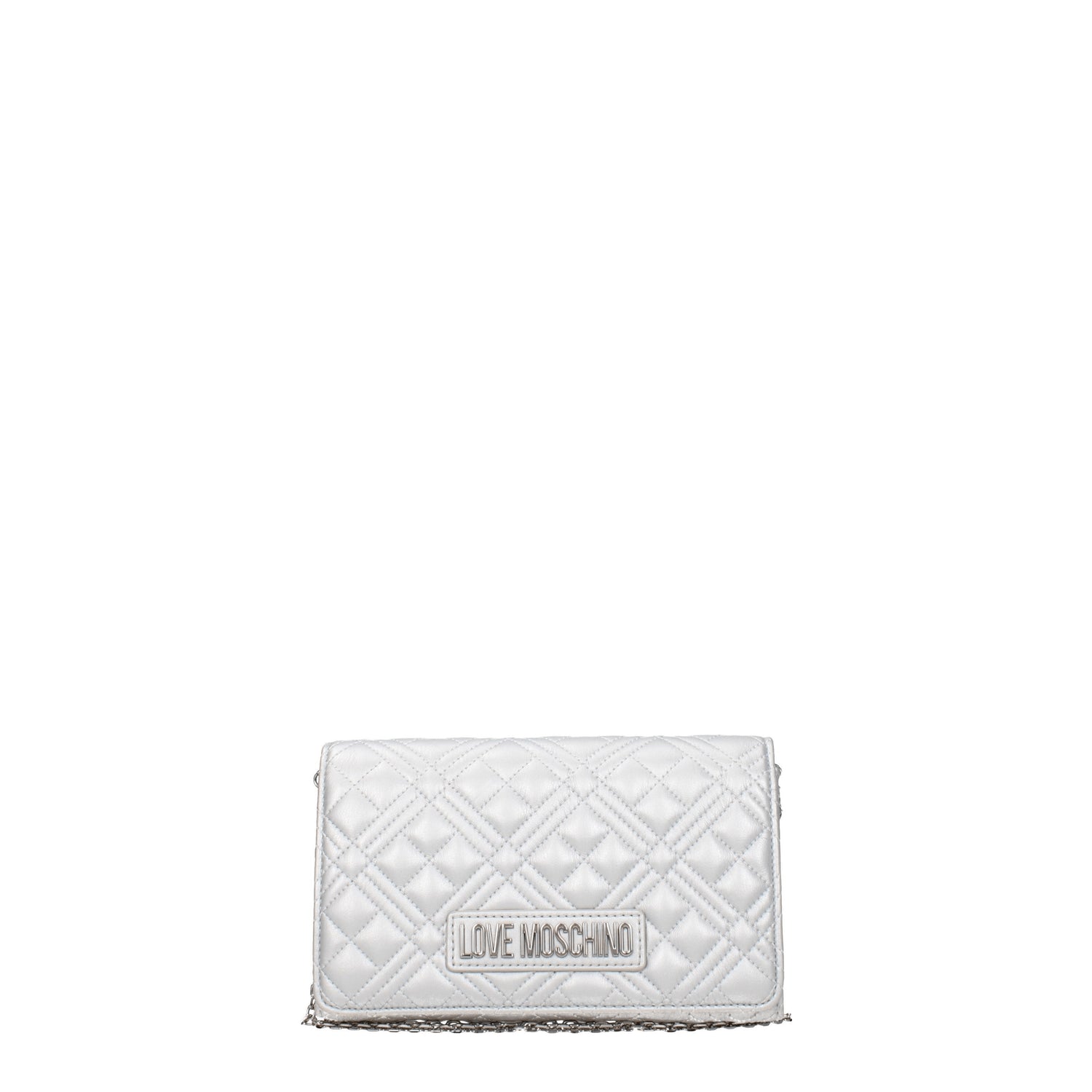 Love Moschino Pochette Donna Poliuretano Argento