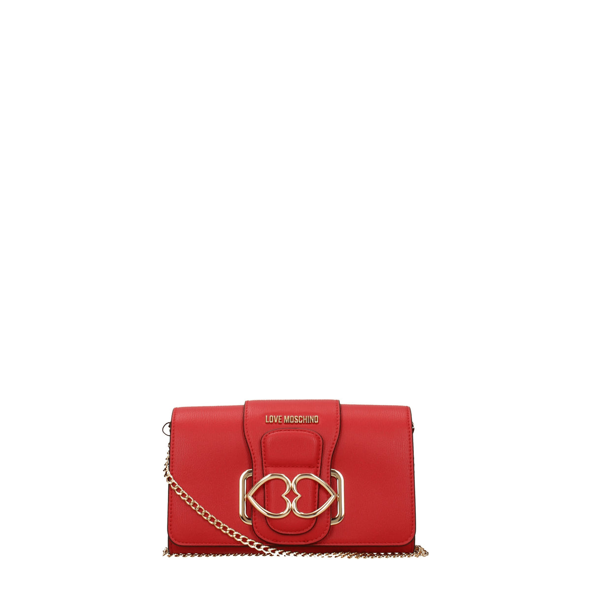 Love Moschino Pochette Donna Poliuretano Rosso Rossetto