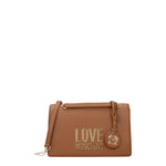 Love Moschino Borse a Spalla Donna Poliuretano Marrone Camel